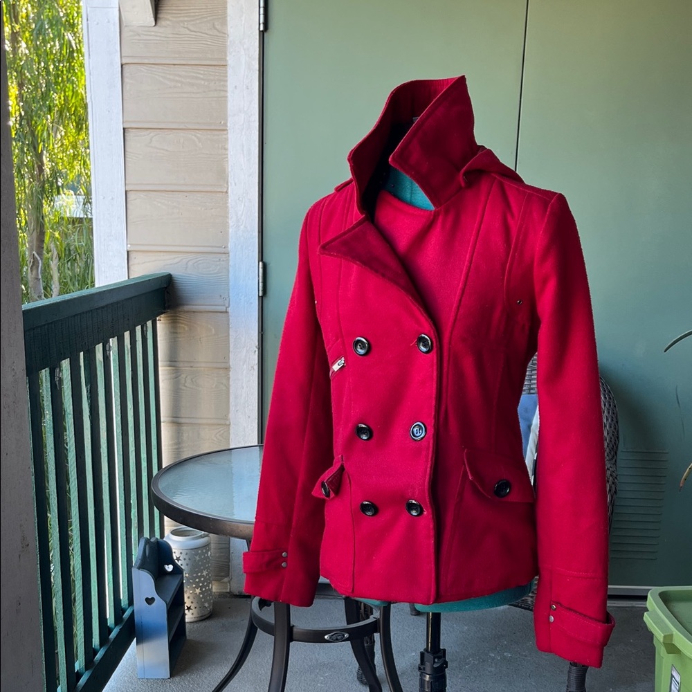 Marilyn and me, Women's Red Double-Breasted Peacoat